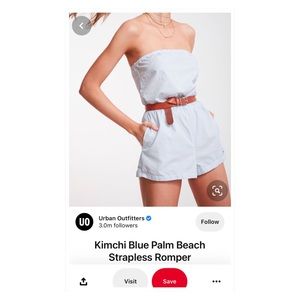 Urban Outfitters: Kimchi Blue Striped Romper - S